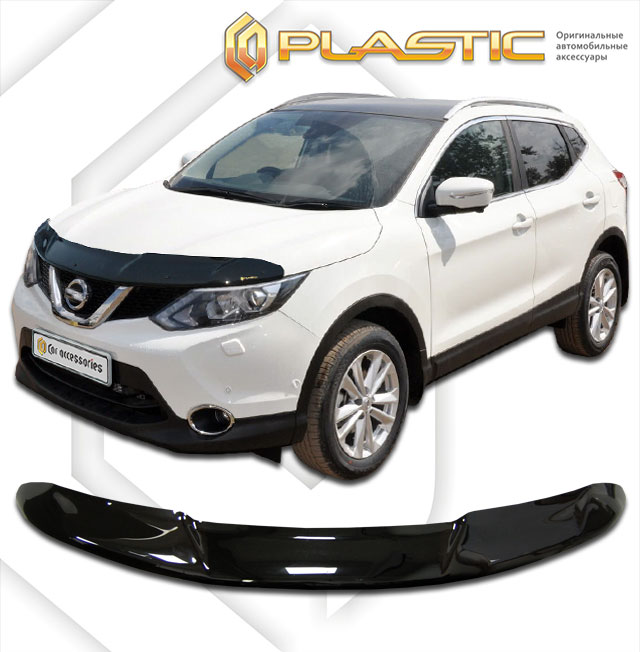 Дефлектор капота (Серия "Полноцвет" Коллекция) Nissan Qashqai 