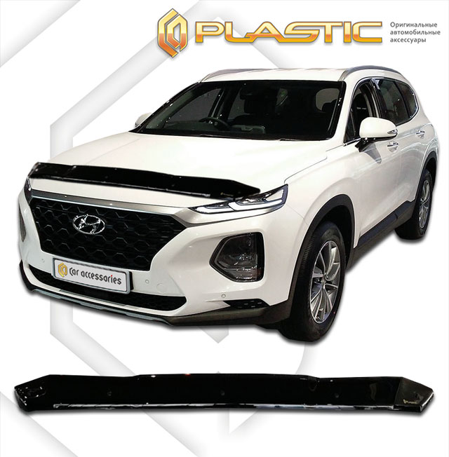 Дефлектор капота (Серия "Полноцвет" Коллекция) Hyundai Santa Fe 