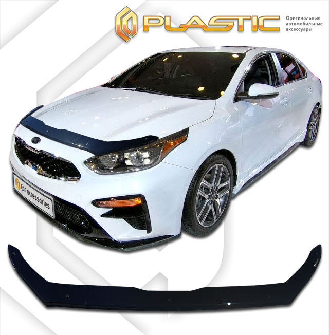 Дефлектор капота (Classic черный) Kia Cerato IV поколение, седан
