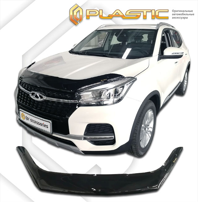 Дефлектор капота (Classic черный) Chery Tiggo 4 I поколение, I поколение рестайлинг, джип/suv 5 дв.
