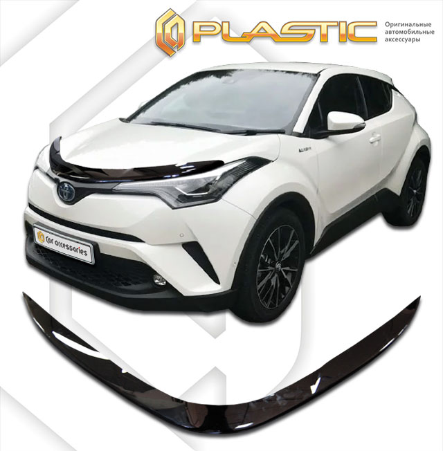 Дефлектор капота (Classic черный) Toyota C-HR I поколение, I поколение рест., джип/suv 5 дв.