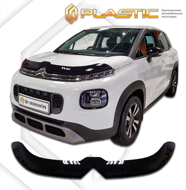 Дефлектор капота (Серия "Хром" золото) Citroen C3 Aircross 