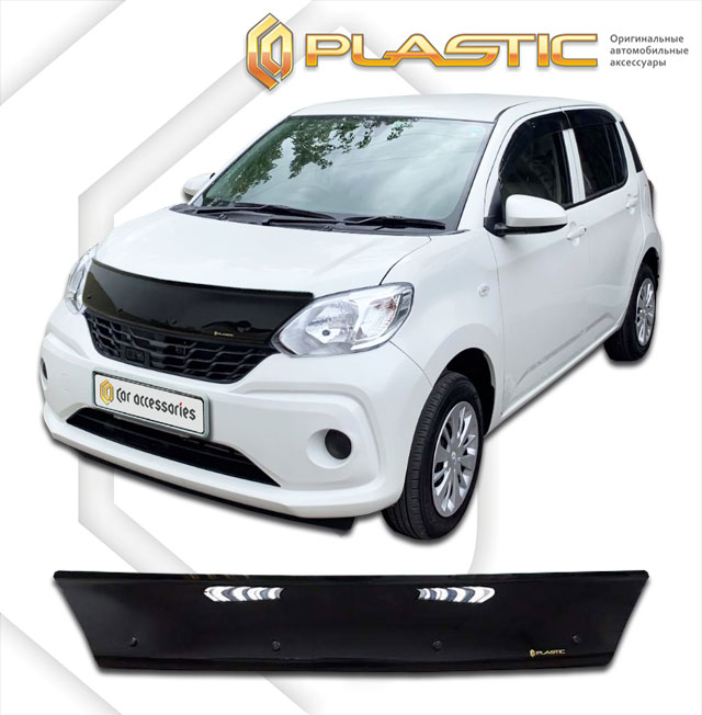 Дефлектор капота (Classic черный) Toyota Passo III поколение, III поколение рестайлинг, хэтчбек 5 дв., рынок Японии