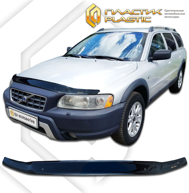 Дефлектор капота (Classic черный) Volvo XC70 II поколение, универсал