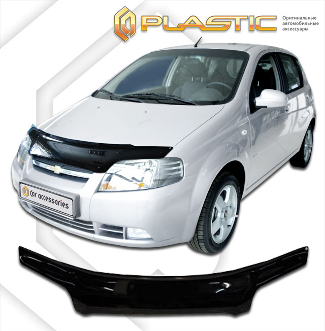 Дефлектор капота (Classic черный) Chevrolet Aveo хэтчбэк
