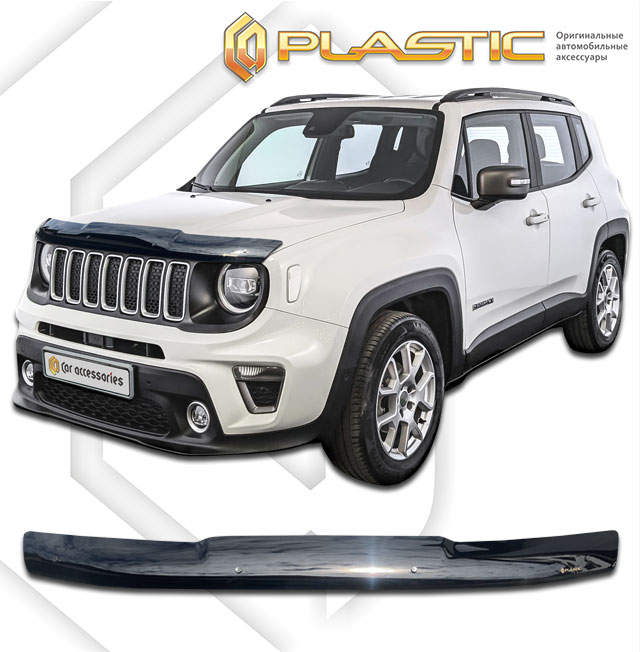 Дефлектор капота (Classic черный) Jeep Renegade I поколение, джип/suv 5 дв.