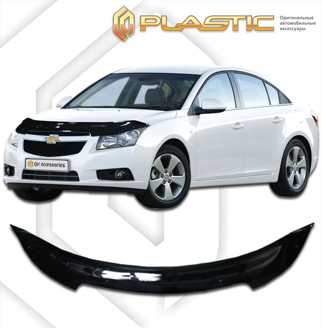 Дефлектор капота (Classic черный) Chevrolet Cruze седан