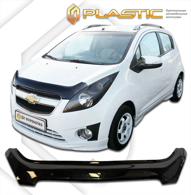 Дефлектор капота (Classic черный) Chevrolet Spark 