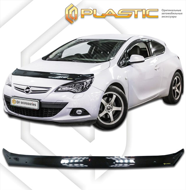 Дефлектор капота (Серия "Хром" серебро) Opel Astra GTC