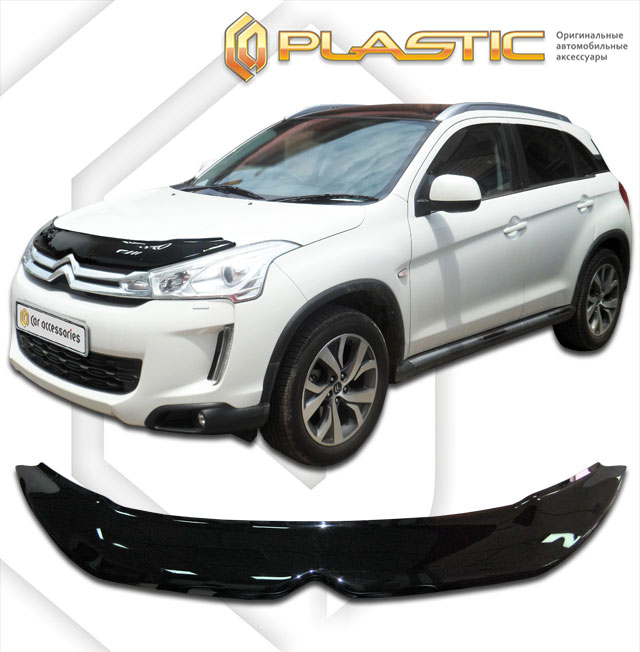 Дефлектор капота (Серия "Хром" золото) Citroen C4 AirCross 