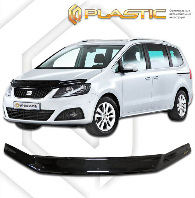 Дефлектор капота (Classic черный) Seat Alhambra 2 поколение, 2 поколение рестайлинг