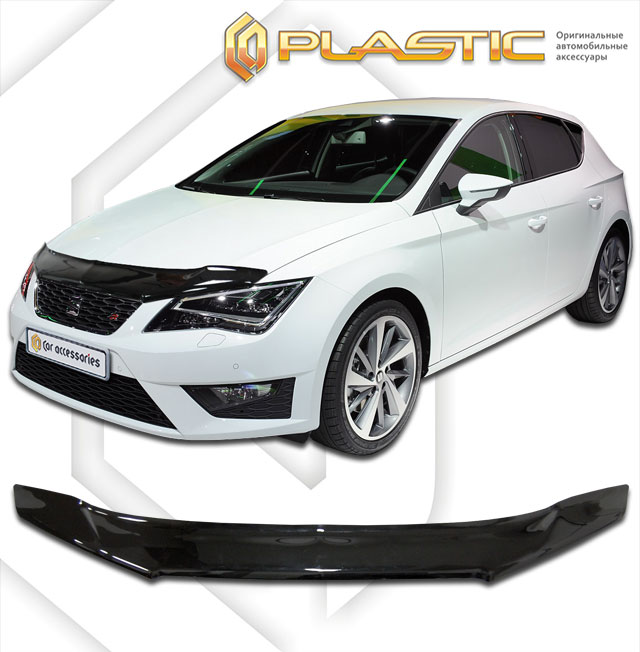 Дефлектор капота (Classic черный) Seat Leon 