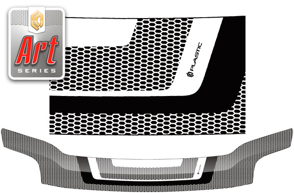 Дефлектор капота (Серия "Art" черная) Toyota Corolla Rumion