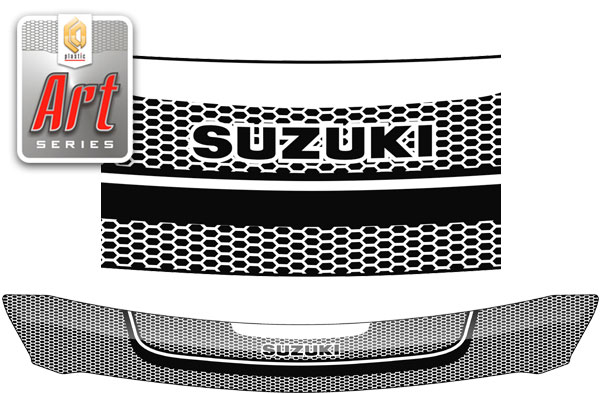 Дефлектор капота (Серия "Art" графит) Suzuki Swift хетчбек
