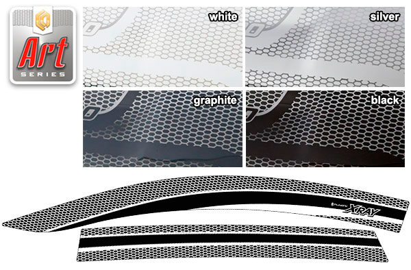 Ветровики дверей (Серия "Art" графит) ВАЗ LADA X-Ray 
