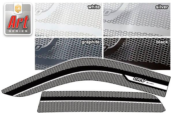 Ветровики дверей (Серия "Art" графит) Honda CR-V 