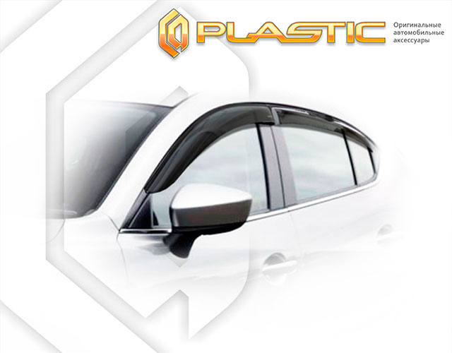 Ветровики дверей (Classic полупрозрачный) Mazda Axela III поколение, хэтчбек 5 дв.