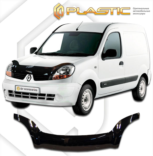 Дефлектор капота (exclusive) (Classic черный) Renault Kangoo 