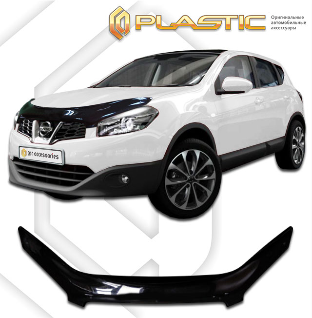 Дефлектор капота (exclusive) (Classic черный) Nissan Qashqai +2