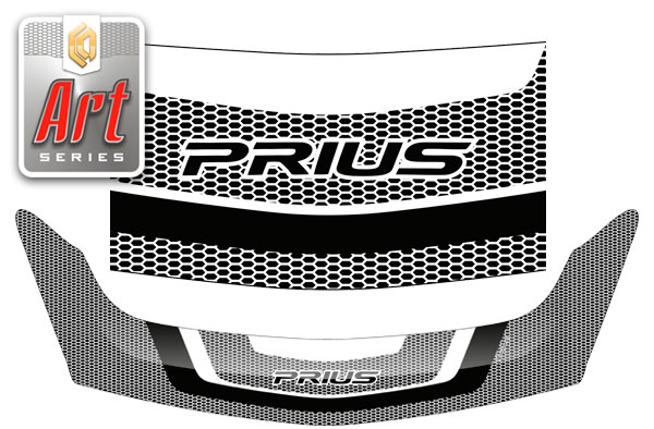 Дефлектор капота (exclusive) (Серия "Art" графит) Toyota Prius Правый руль